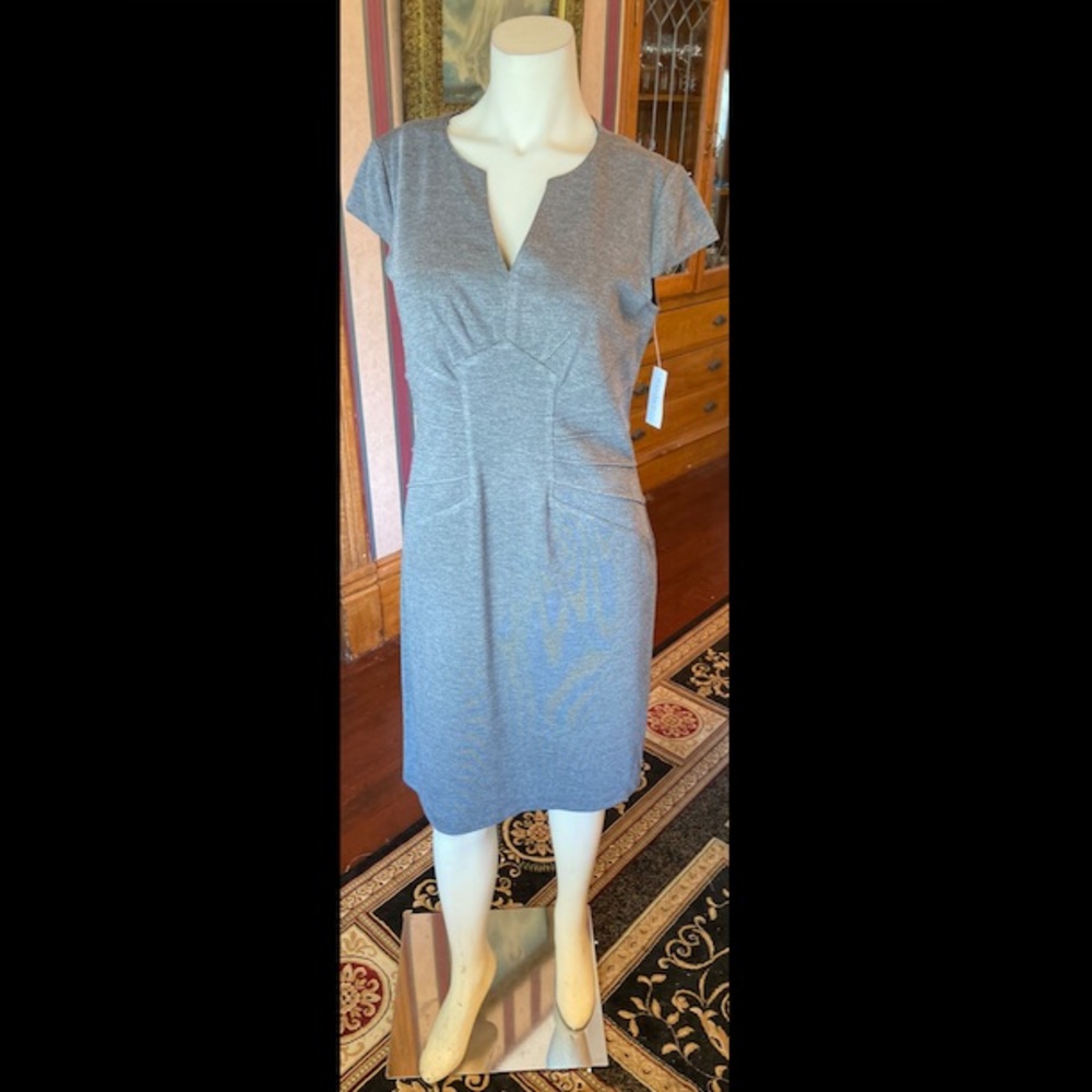 🆕 NWT | Dressbarn | Gray Short Cap Sleeve Dress